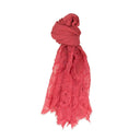 Pink Cashmere Floral Lace Detail Scarf O/S