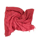 Pink Cashmere Floral Lace Detail Scarf O/S