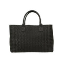 Black Leather 'Cabat' Shopper Bag