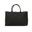 Black Leather 'Cabat' Shopper Bag