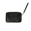 Blue Leather Karung Shiny Grid Document Case
