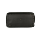 Black Leather Intrecciato Accent Travel Bag