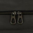 Black Leather Intrecciato Accent Travel Bag