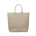 Mist White Leather 'Maxi Cabat' Tote Bag