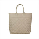 Mist White Leather 'Maxi Cabat' Tote Bag