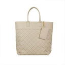 Mist White Leather 'Maxi Cabat' Tote Bag