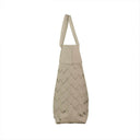 Mist White Leather 'Maxi Cabat' Tote Bag