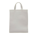 Optic White Leather Tote Bag