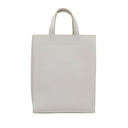 Optic White Leather Tote Bag