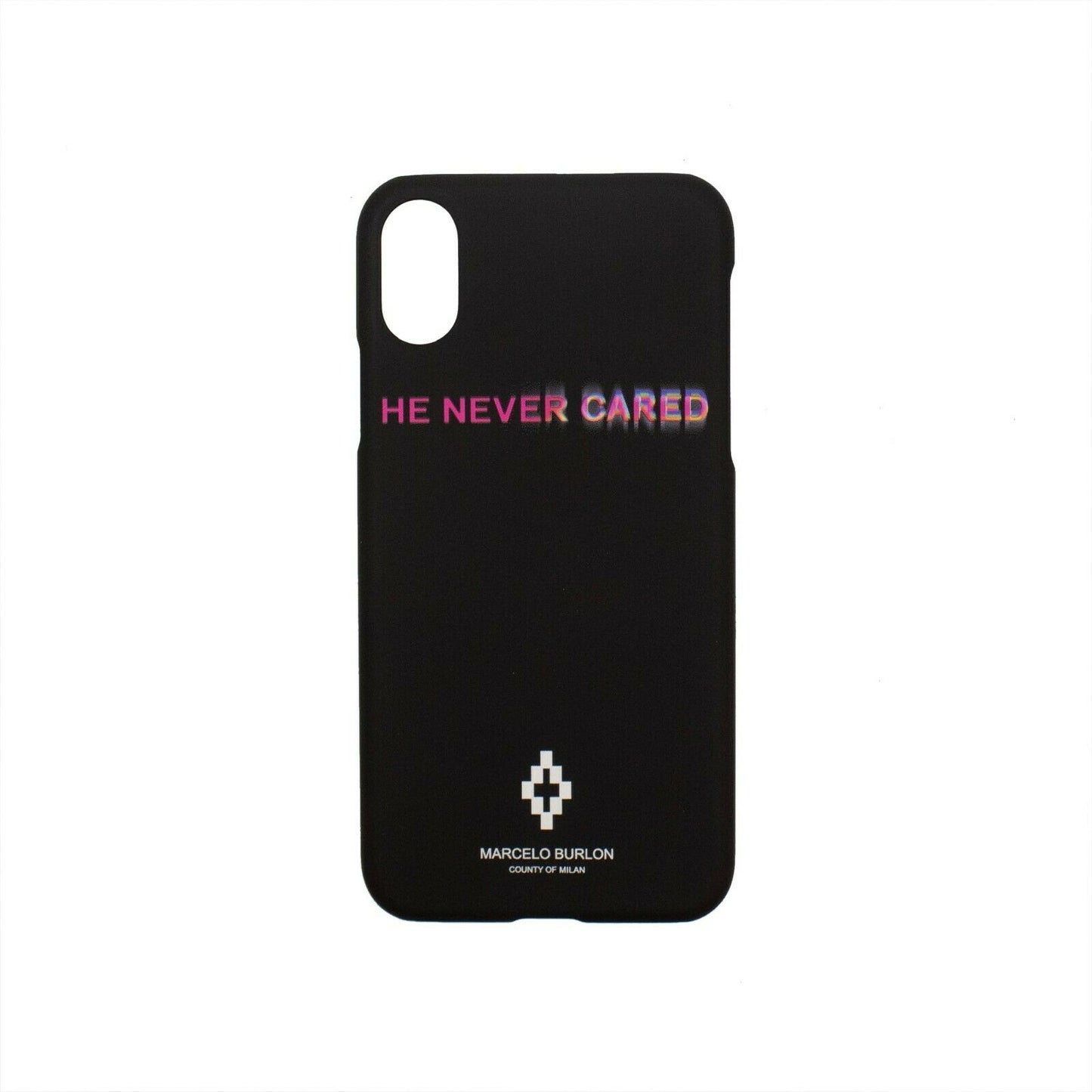 Marcelo Burlon 'He Never Cared' Iphone X Phone Case - Black