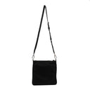 Black Nylon Fabric Adjustable Strap Cross Body Shoulder Bag