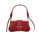 Red 'Sidonie' Calf Leather Small Shoulder Bag