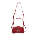 Red 'Sidonie' Calf Leather Small Shoulder Bag