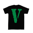 Black Cotton Green Weed Leaf Short Sleeve T-Shirt