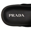 Black Leather Monogram Thong Sandals