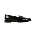 LEATHER LOGO BLACK LOAFERS