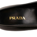 LEATHER LOGO BLACK LOAFERS