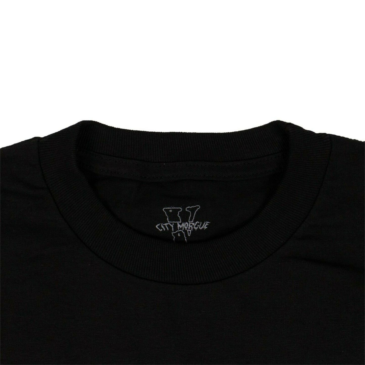 COTTON 'DRIP' SHORT SLEEVE BLACK T-SHIRT