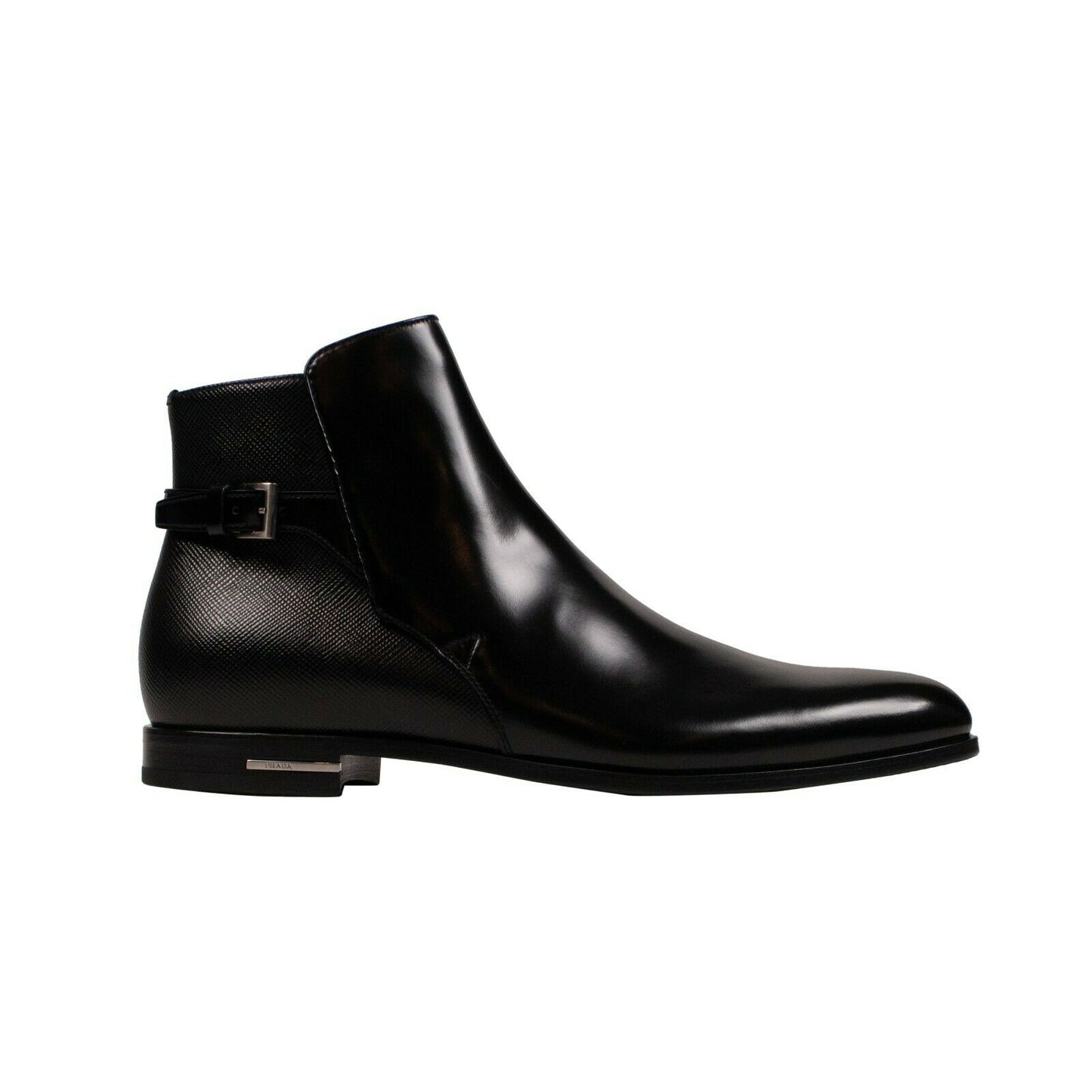 LEATHER CHELSEA BLACK ANKLE BOOTS