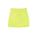 Neon Yellow Denim Destroyed Foldover Mini Skirt