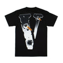 X POP SMOKE COTTON 'HAWK EM' SHORT SLEEVE BLACK T-SHIRT