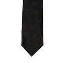 Black Silk Logo Print Neck Tie