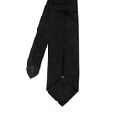 Black Silk Logo Print Neck Tie