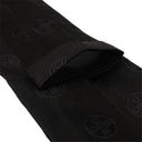 Black Silk Logo Print Neck Tie