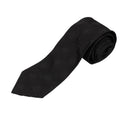 Black Silk Logo Print Neck Tie