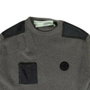 Gray Logo Patch Sweater