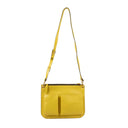 Yellow Leather Messenger Pouch