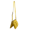 Yellow Leather Messenger Pouch