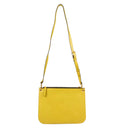 Yellow Leather Messenger Pouch