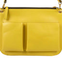 Yellow Leather Messenger Pouch