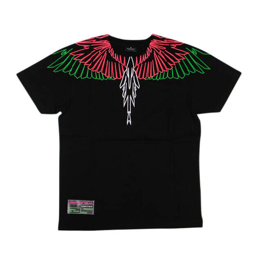 Marcelo Burlon 'Fluo Geom Wings' T-Shirt - Black