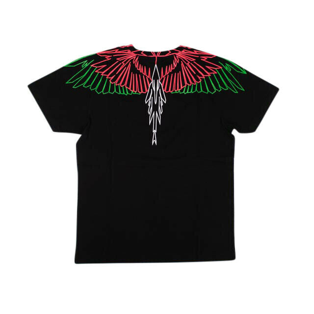 Marcelo Burlon 'Fluo Geom Wings' T-Shirt - Black