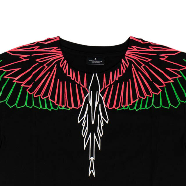 Marcelo Burlon 'Fluo Geom Wings' T-Shirt - Black