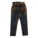 Blue 'Rusted' Cropped Denim Pants