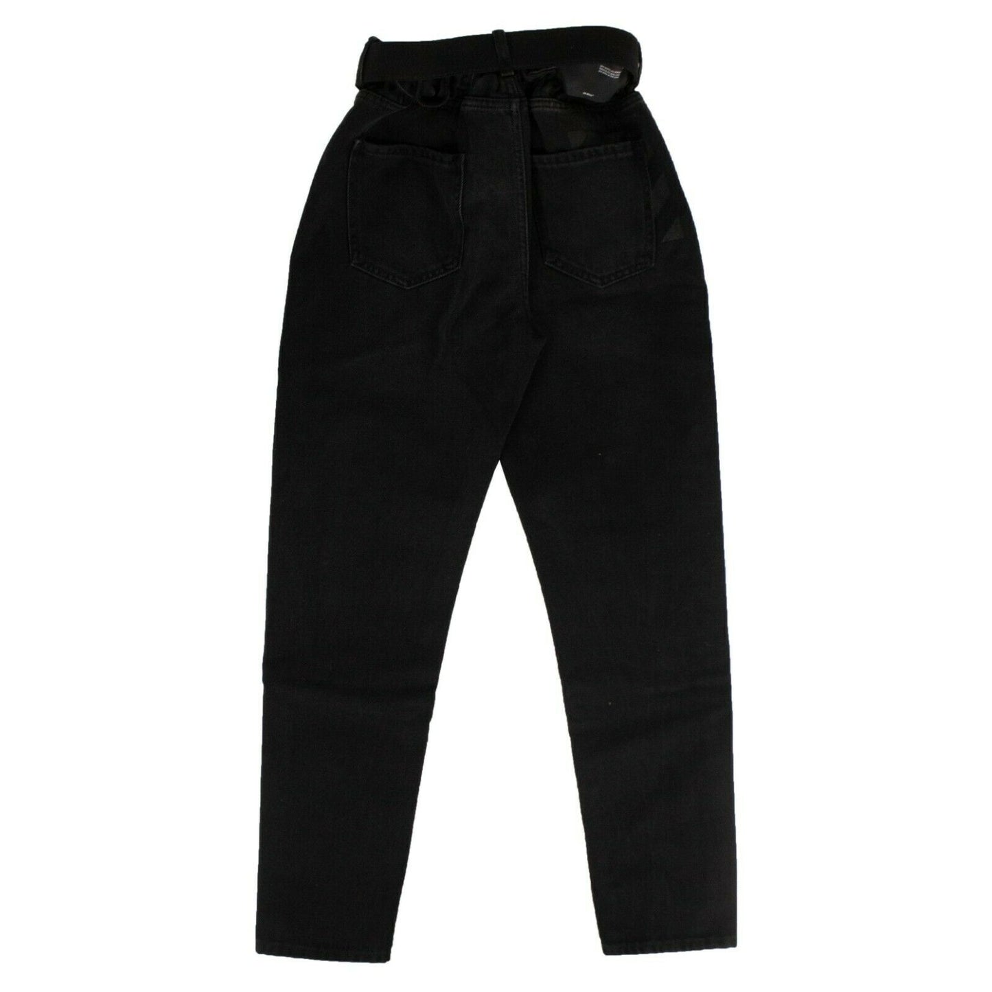 BELTED BLACK SLIM-FIT JEANS