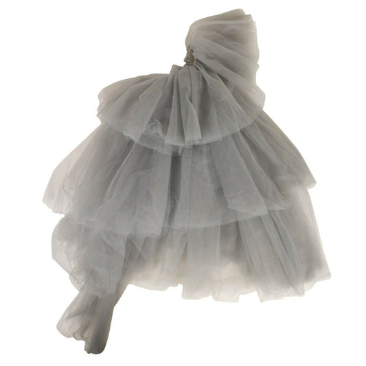 Gray Tulle Raptor Long Dress