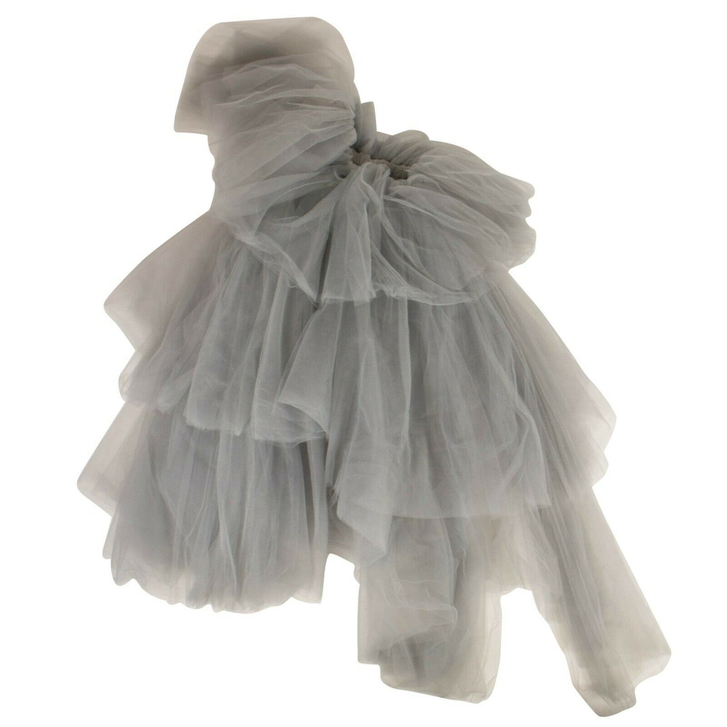 Gray Tulle Raptor Long Dress