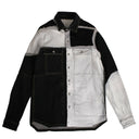 Black/White Contrast Panel Denim Jacket