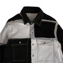 Black/White Contrast Panel Denim Jacket