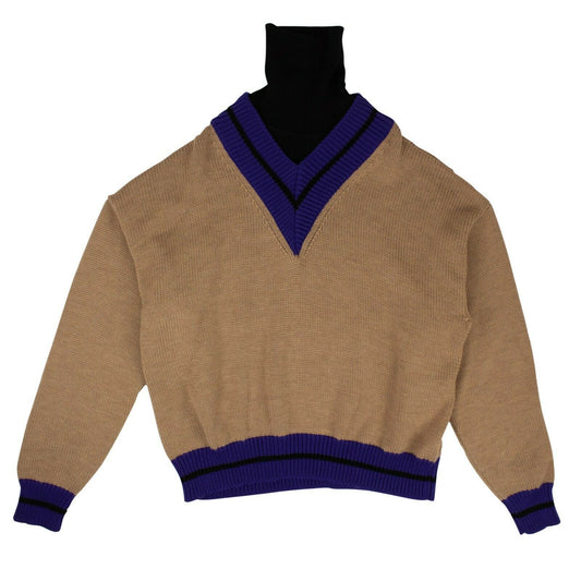 Tan College Turtleneck Sweater