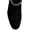 Black Suede Bandana Buckle Boots