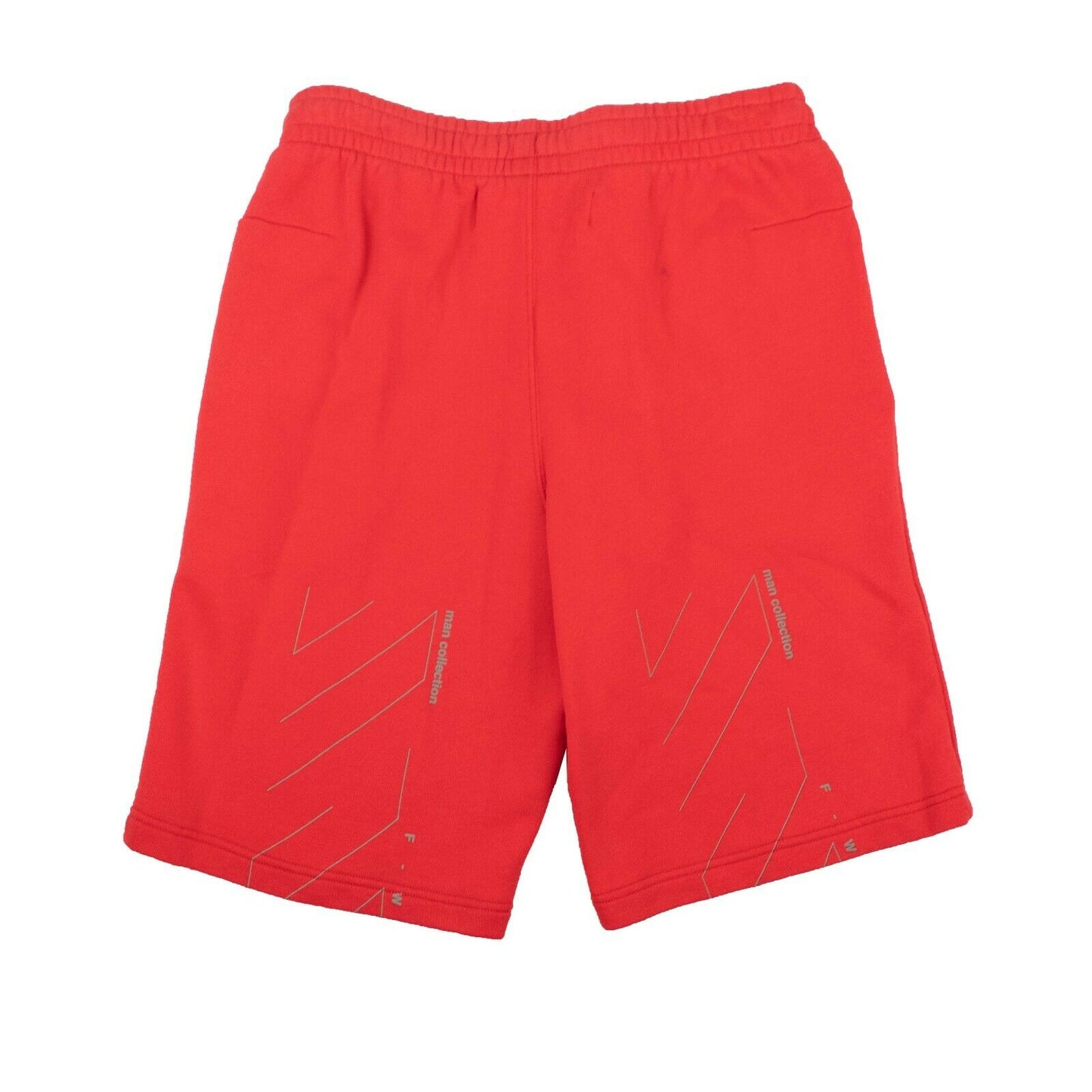 Red Unfinished Logo Shorts