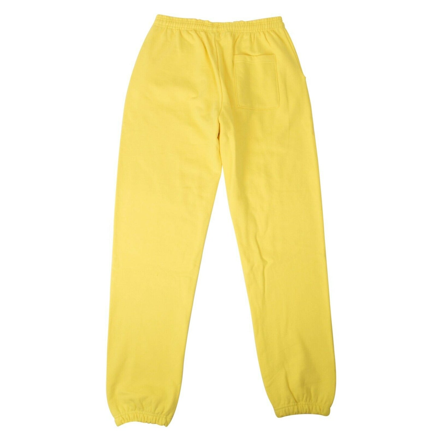 Yellow Cotton Logo Print Sweatpants