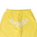 Yellow Cotton Logo Print Sweatpants