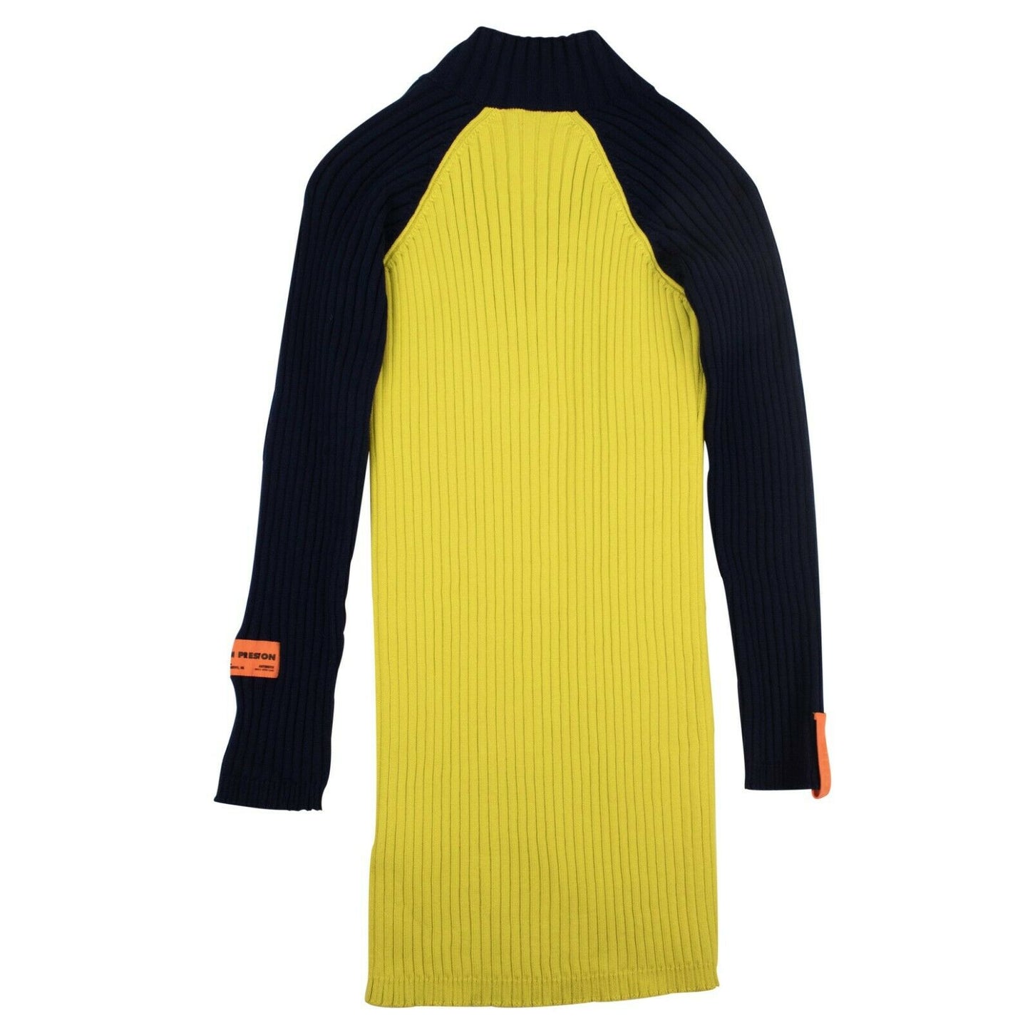 Heron Preston Ribbed Knit Dress - Navy/Yellow