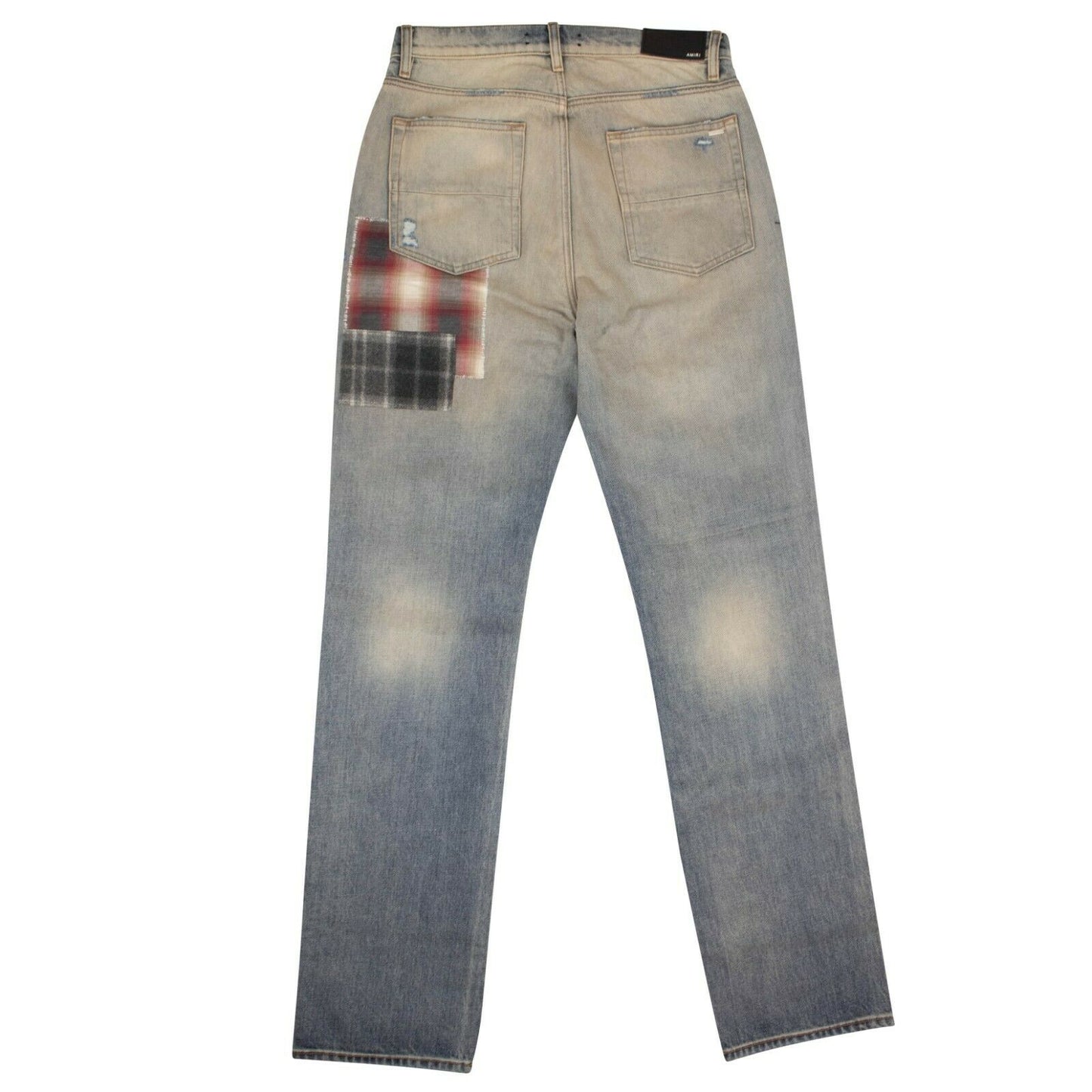 Amiri Mohair Patch Loose Jeans - Vintage Blue